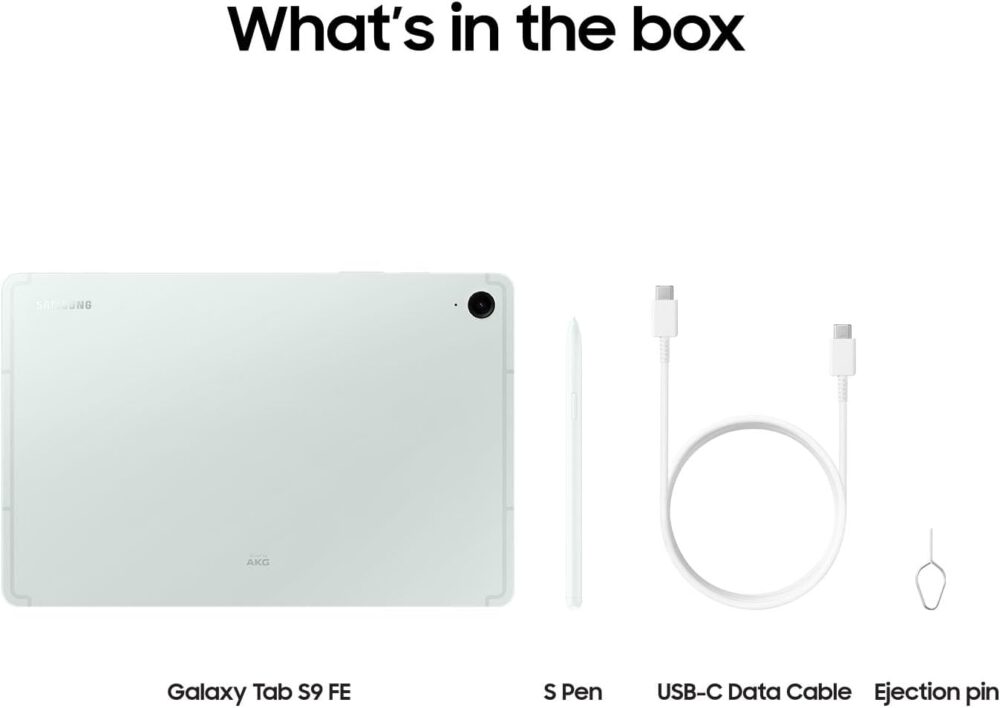 Samsung Galaxy Tab S9 FE 10.9” 128GB WiFi Android Tablet, Large Display, Long Battery Life, Powerful Processor, S Pen, 8MP Camera, Lightweight Durable Design, Expandable Storage,US Version, 2023, Mint - Image 3