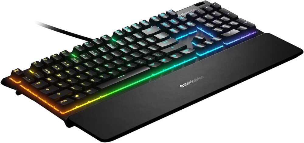SteelSeries Apex 3 - Gaming Keyboard - 10-Zone RGB Lighting - Premium Magnetic Wrist Rest - American (QWERTY) Layout - Image 6