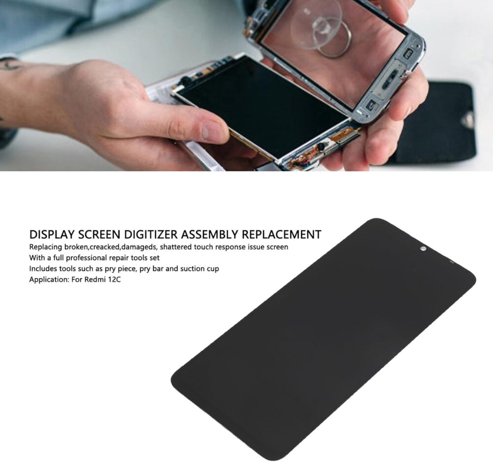 LCD Screen for Redmi 13C, Digitizer Assembly with Repair Tool, Display Repair Kits, Excellent Color Accuracy Sharpness Clarity - Image 6