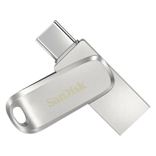 SanDisk Ultra 256GB Dual Drive Luxe Type-C 400MB/s USB 3.2 Gen 1, Silver, SDDDC4-256G-G46