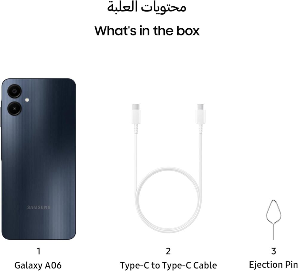 Samsung Galaxy A06 LTE, Android Smartphone, Dual SIM Mobile Phone, 4GB RAM, 64GB Storage, Black (UAE Version) - Image 3