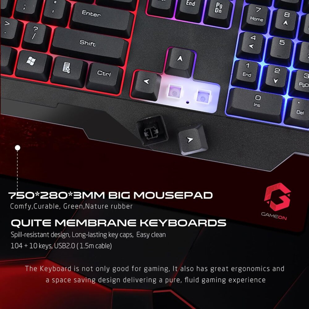 GAMEON CYPHER XL All-In-One Bundle (Keyboard, Headset, Mouse & Mousepad) [windows] - Image 2