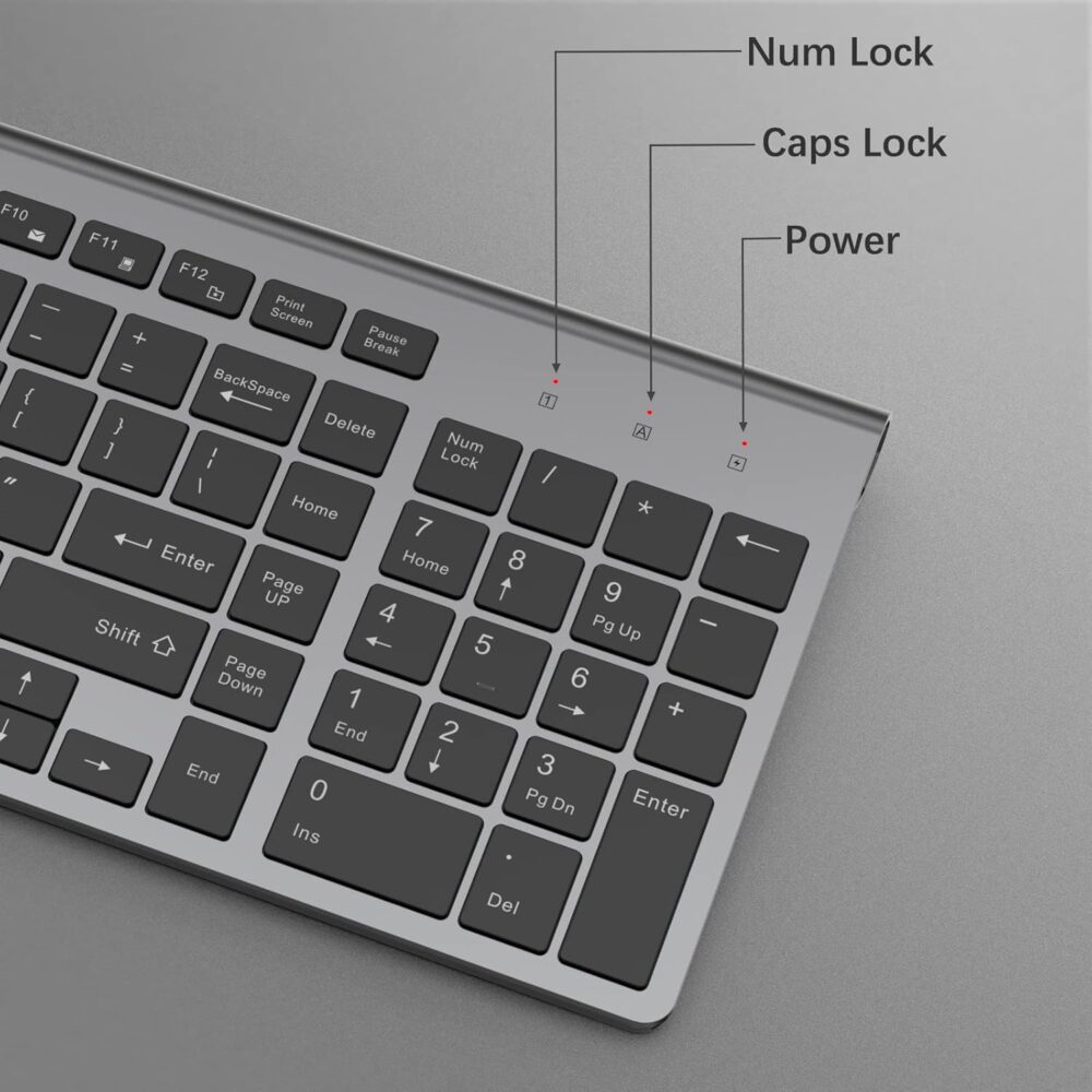 JOYACCESS Wireless Keyboard J 2.4G Slim and Compact Wireless Keyboard with Numeric Pad for Laptop, Mac Air, Apple, Computer, PC - Image 5
