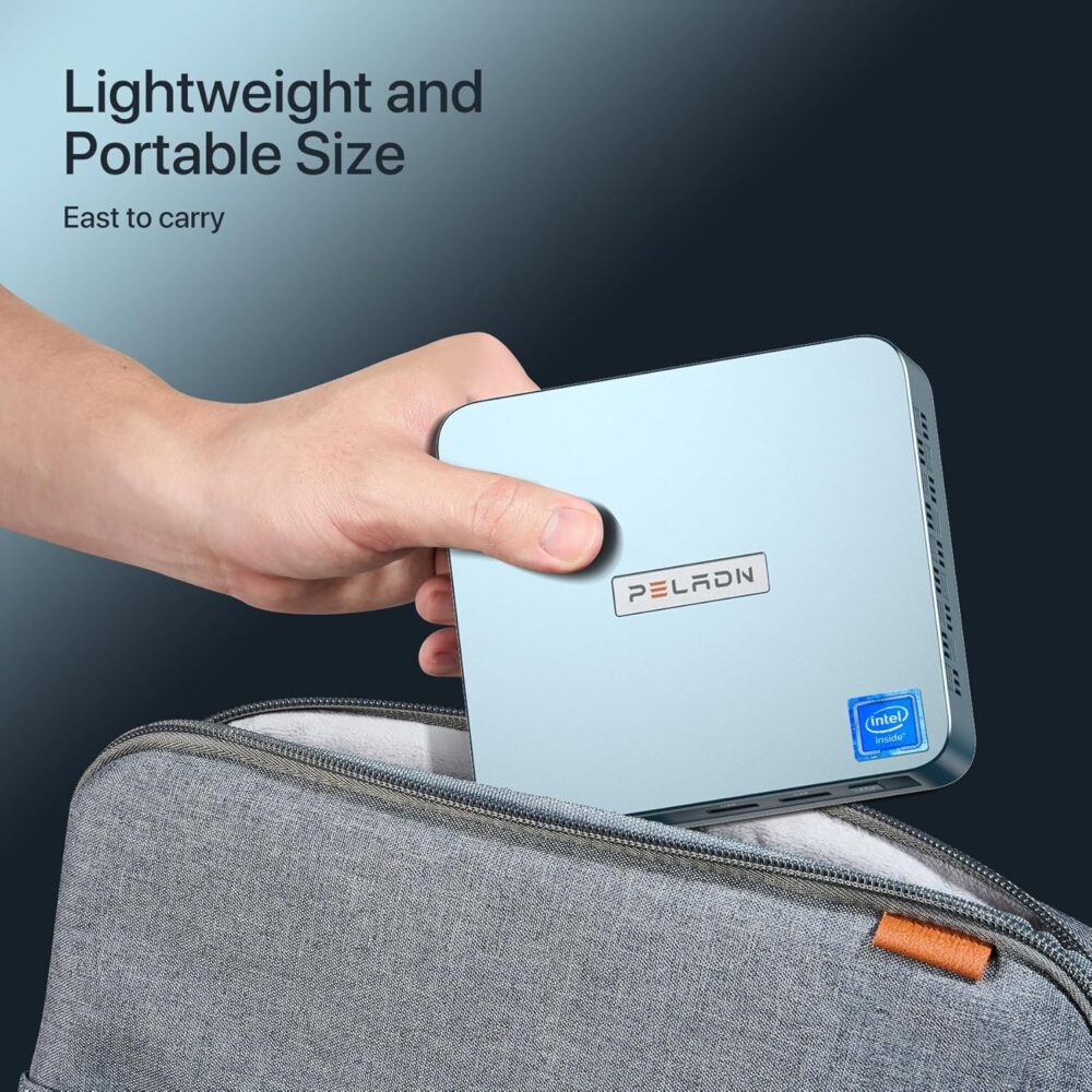 PELADN WI-4 Mini PC, Intel 11th Gen N5095(up to 2.9GHz) Win11 Pro, 16GB DDR4, 512GB SSD, Small Desktop PC with 4K HD, BT4.2, Dual HDMI Ports, 2.4G/5G WiFi, and Gigabit Ethernet Support - Image 7