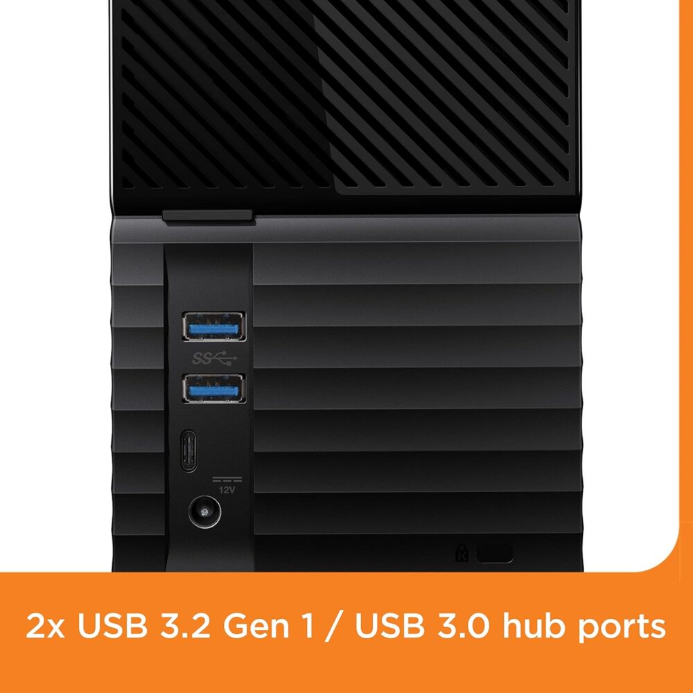 WD 16TB My Book Duo Desktop RAID External Hard Drive HDD, USB 3.1, With Password Protection and Auto Backup Software - WDBFBE0160JBK-NESN - Image 5