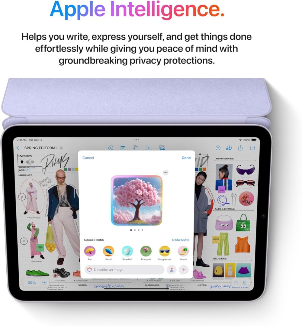 Apple iPad Mini (A17 Pro): Apple Intelligence, 8.3-inch Liquid Retina Display, 128GB, Wi-Fi 6E + 5G Cellular, 12MP Front/12MP Back Camera, Touch ID, All-Day Battery Life — Blue - Image 5