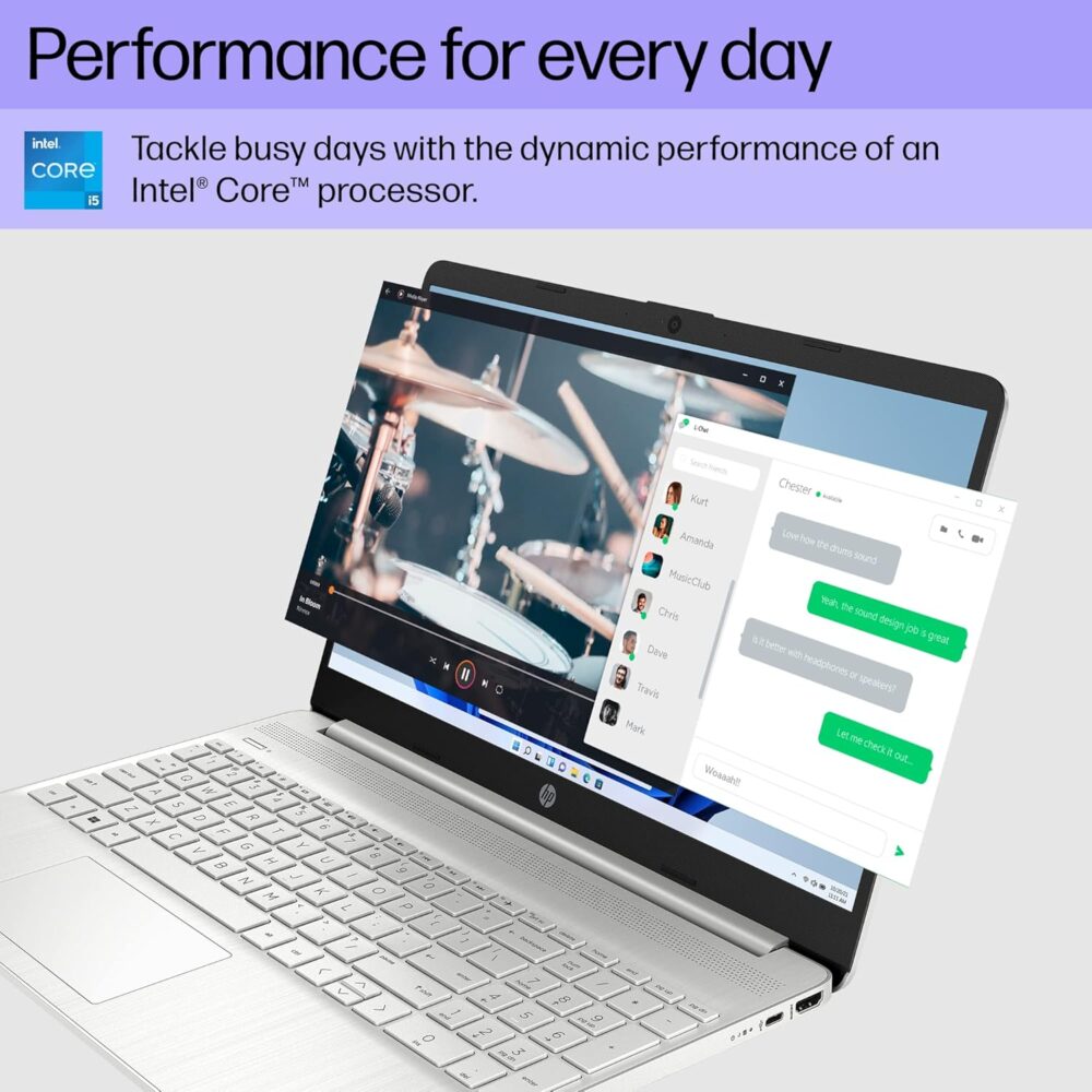 HP 15.6 inch Laptop, FHD Display, 12th Gen Intel Core i5, 16 GB RAM, 512 GB SSD, Intel Iris Xe Graphics, Windows 11 Home, 15-dy5399nr (2023) - Image 5