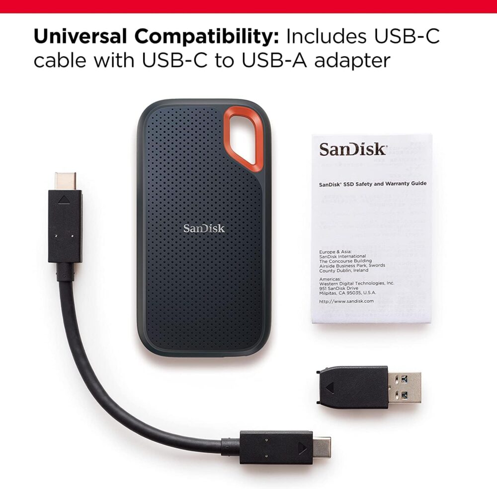SanDisk 8TB Extreme Portable SSD – Up to 1050MB/s, USB-C - Image 2